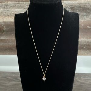 10k yellow gold genuine tanzanite pendant